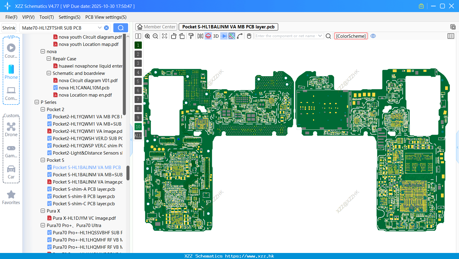 Huawei Pocket S-HL1BALINM VA MB PCB Layer